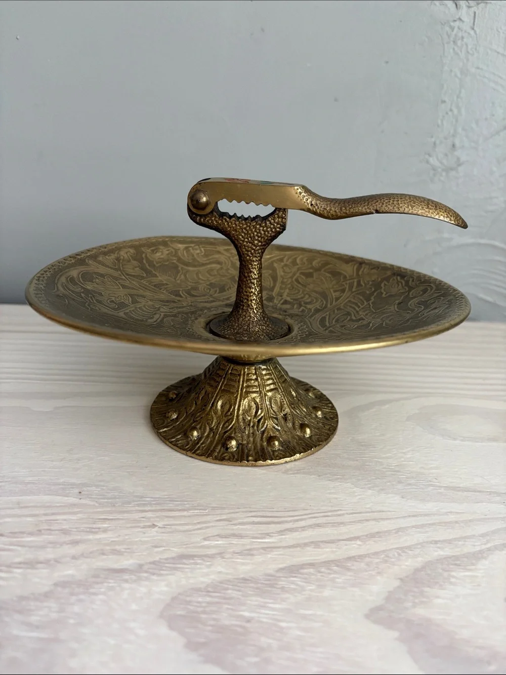Vintage Brass Tamar Nutcracker Centerpiece Made in Israel